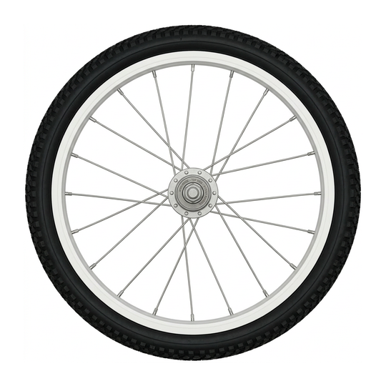 WC Parts: Rear Wheel, w Rim, 16" x 1.75", B