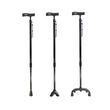 High quality ultra lightweight detachable carbon fiber cane with 3 exchangeable bases.