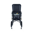 Gray recliner wheelchair with reclining and tilt in space backrest on a white background back